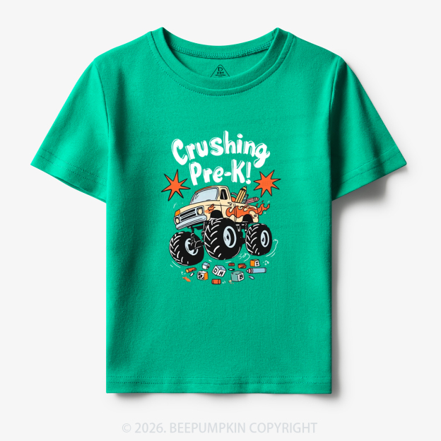 Crushing PreK Monster Truck Toddler&Kid's Tees