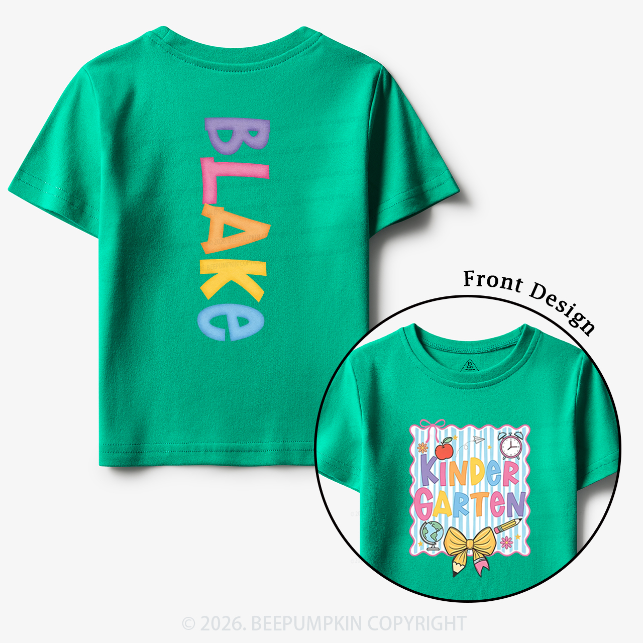 Personalized Cute Preschool to Fifth Grade Toddler&Kid's Tees