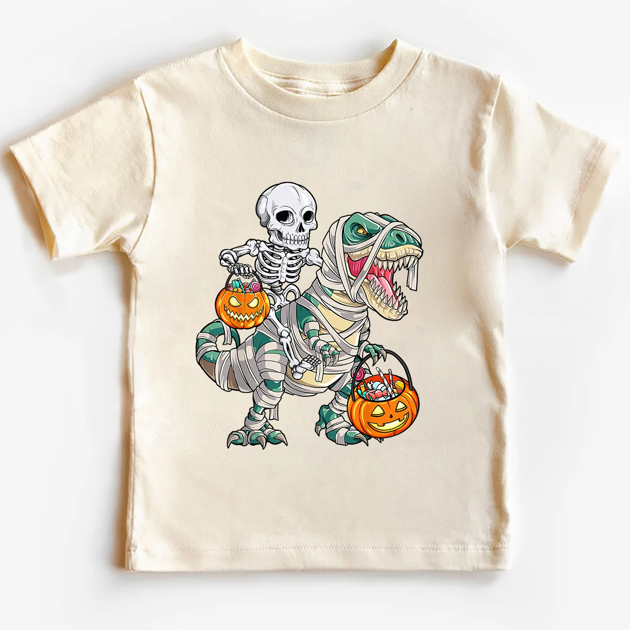 Spooky Saurus Dinosaur Halloween Kids Shirt 