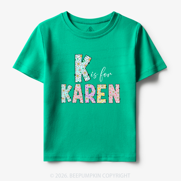 Personalized Daisy Letters Name Toddler&Kid's Tees