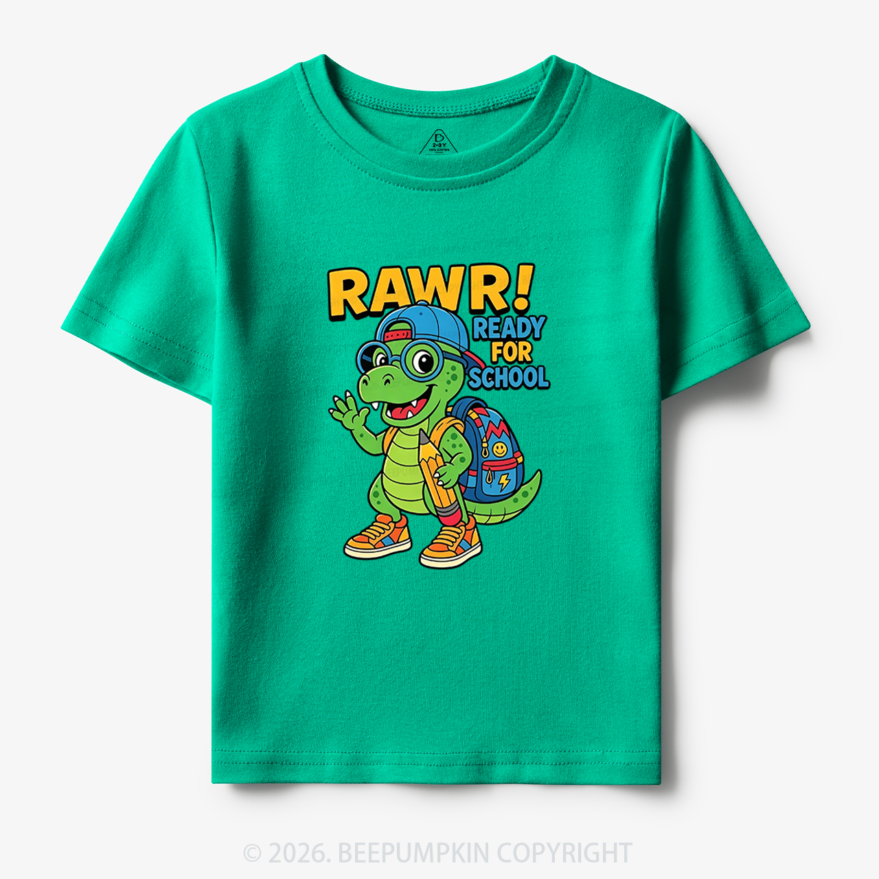 Rawr Ready for School Cute Dinosaur Toddler&Kid's Tees
