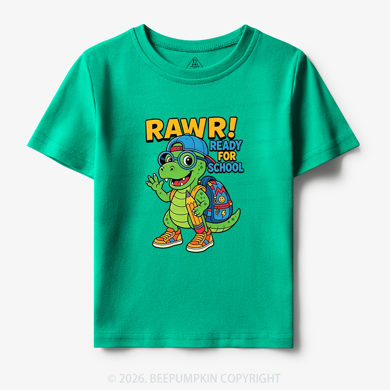 Rawr Ready for School Cute Dinosaur Toddler&Kid's Tees