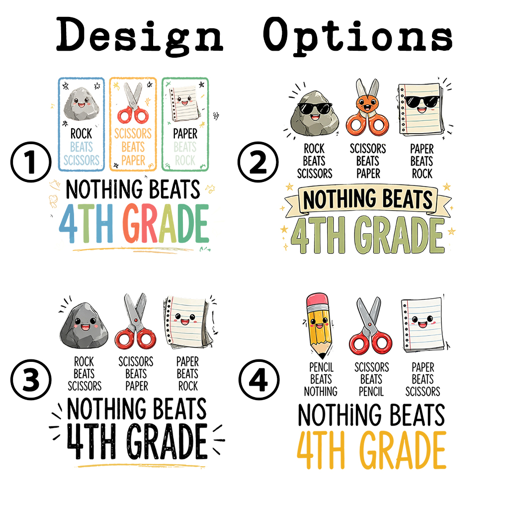 Personalized Rock Paper Scissors Back To School Toddler&Kid's Tees