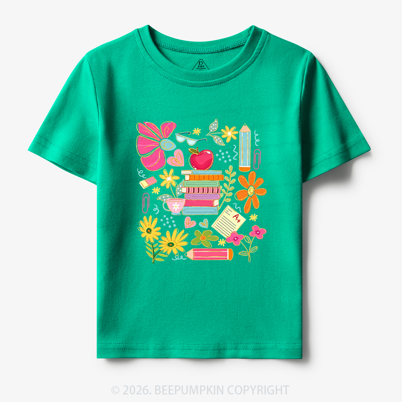 Cute Books Botanical Back to School Toddler&Kid's Tees