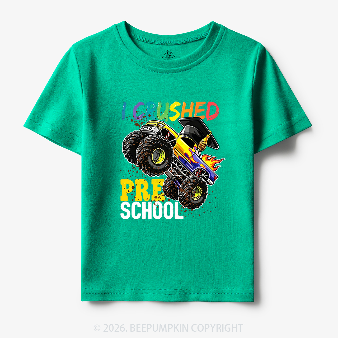 I Crushed Preschool Monster Truck Toddler&Kid's Tees
