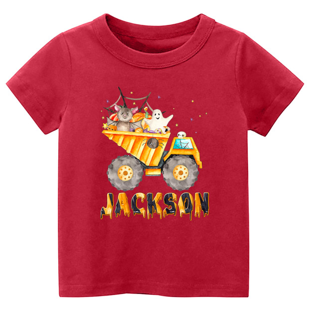 Personalized Dump Truck Halloween Kids Shirt 