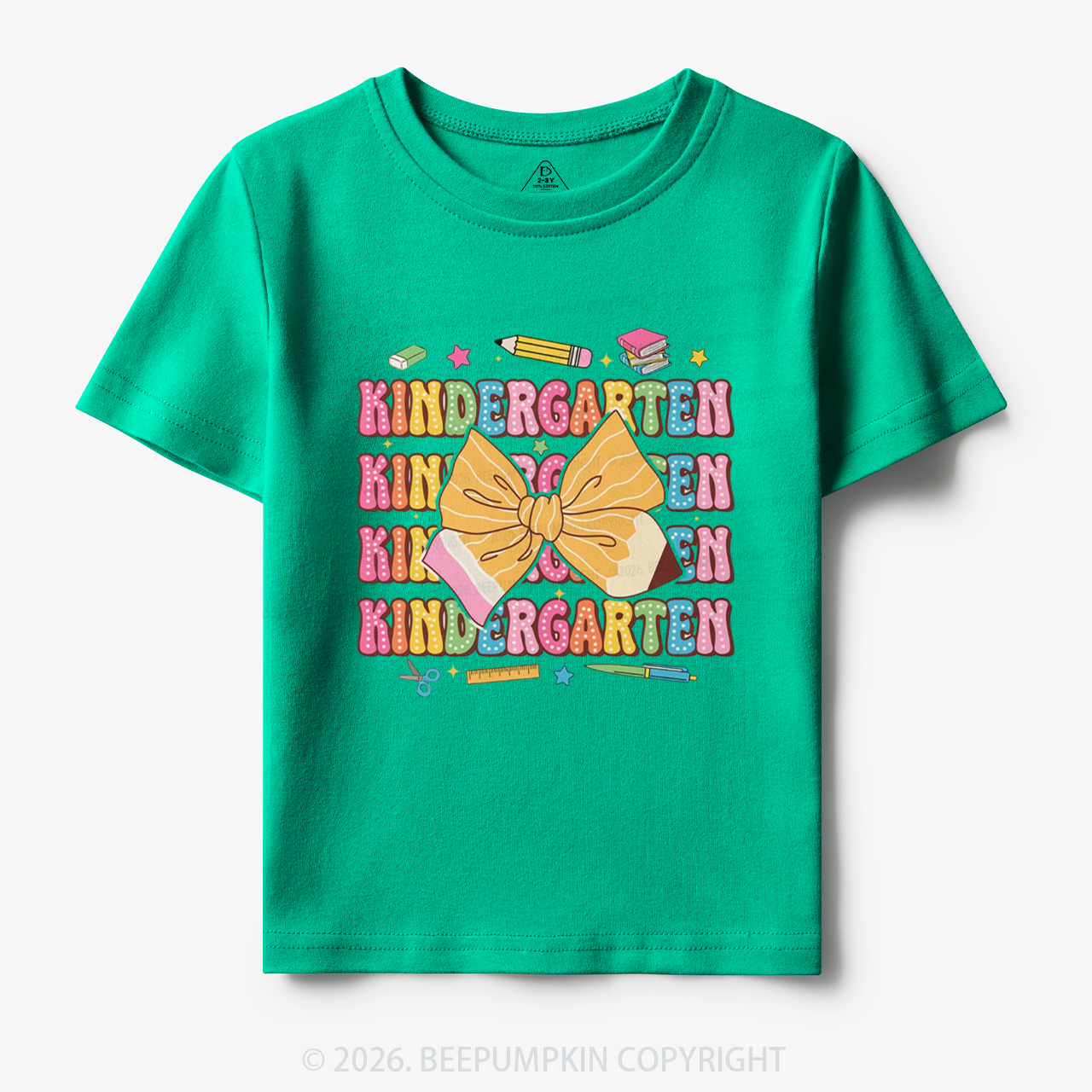 Kindergarten Pencil Coquette Bow Back To School Toddler&Kid's Tees