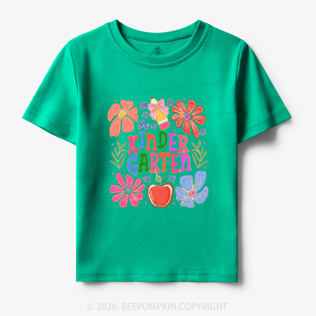 Personalized Kindergarten Colorful Floral Toddler&Kid's Tees
