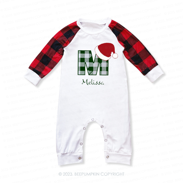 Personalized Monogrammed Plaid Christmas Family Pajamas