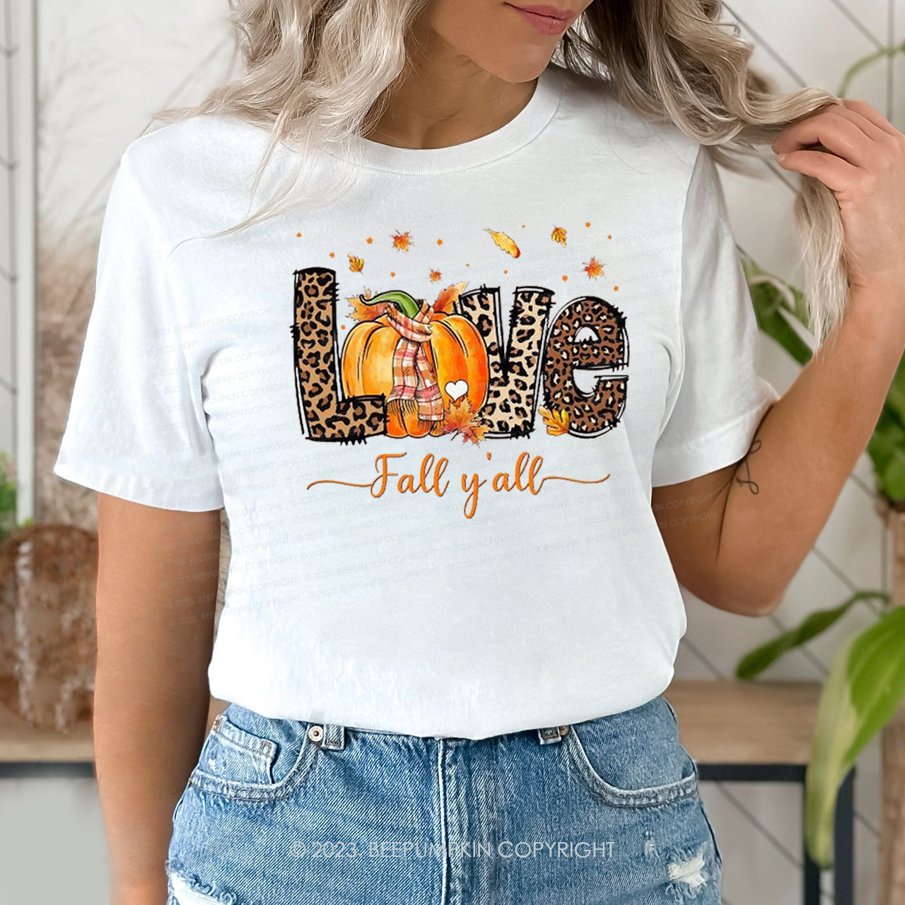 Love Fall Y'All Fall Shirts Beepumpkin