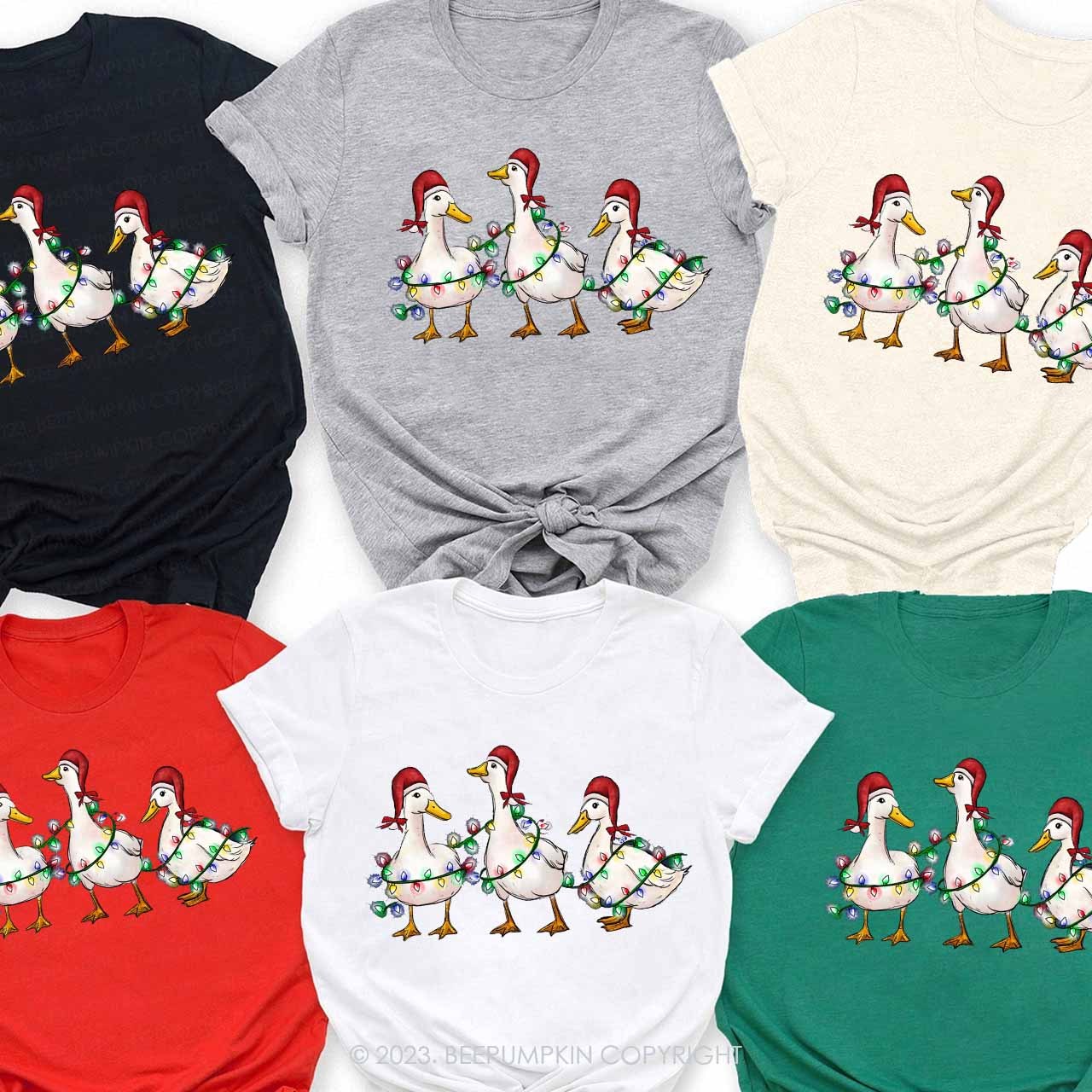 Christmas Ducks Farm Lover Matching Family Shirts Beepumpkin