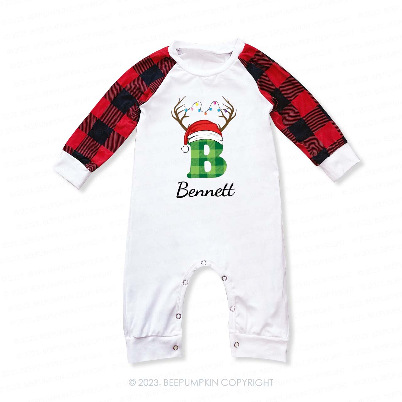 Personalized Monogrammed Christmas Family Matching Pajamas Beepumpkin