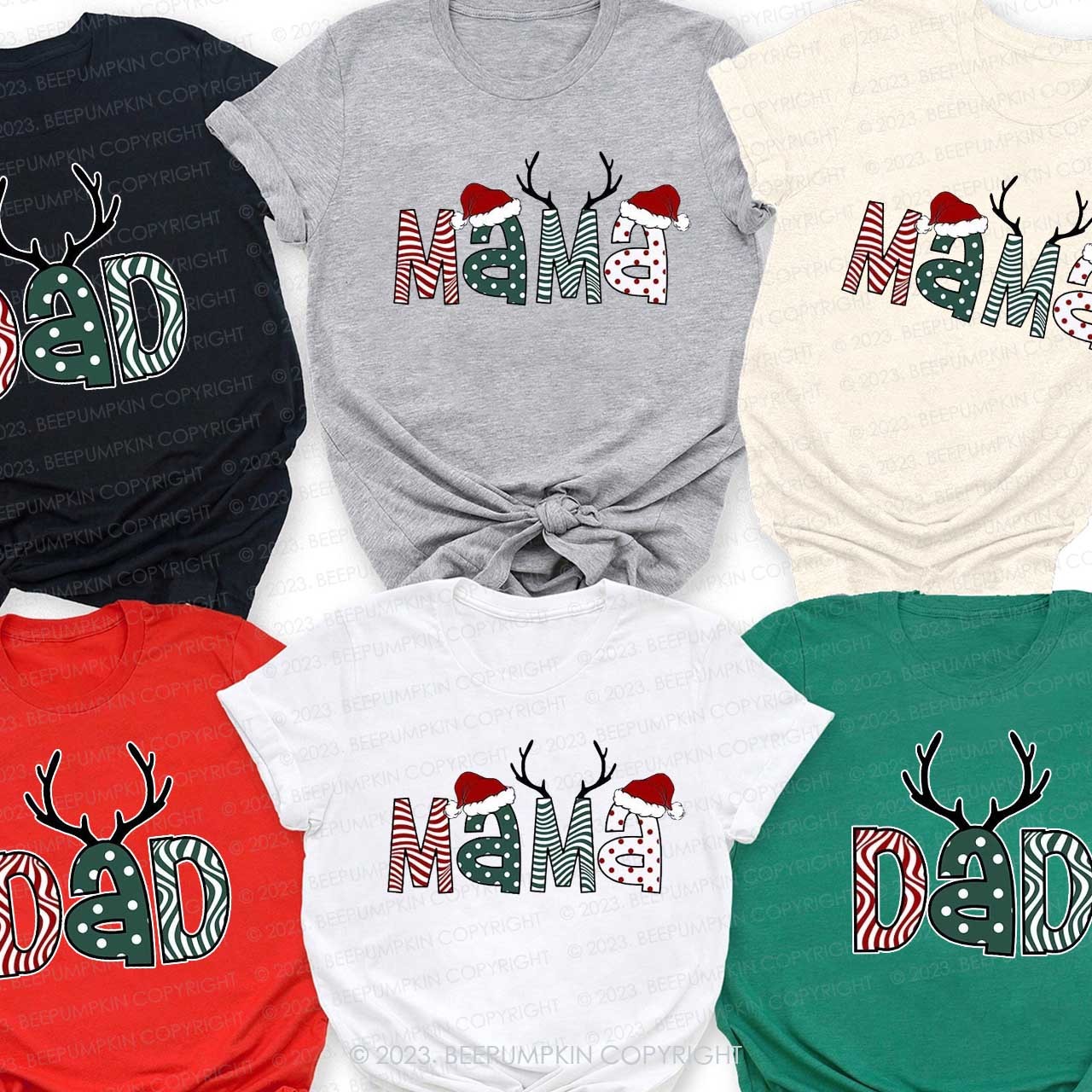 Personalized Custom Christmas Family Matching Shirts Beepumpkin