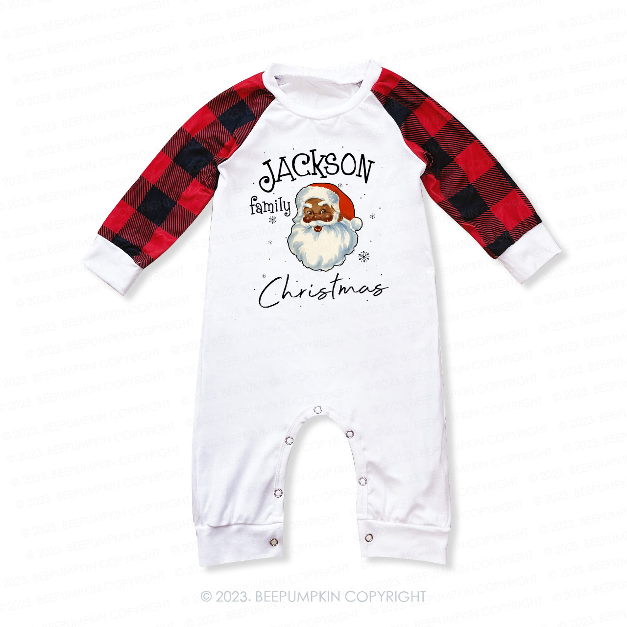 Custom Family Name Santa Holiday Pajamas Beepumpkin