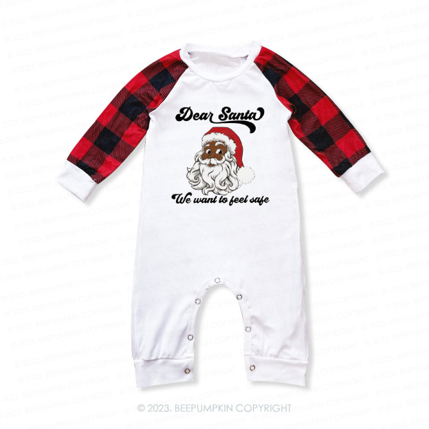 Personalized Dear Santa Black Family Christmas Pajamas Beepumpkin