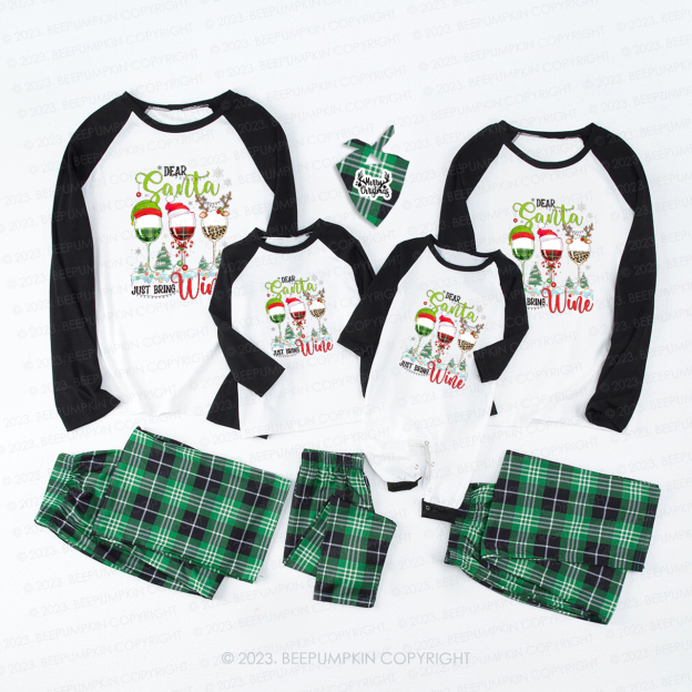 Funny Christmas Wine Glasses Christmas Tree Pajamas For Family Beepumpkin