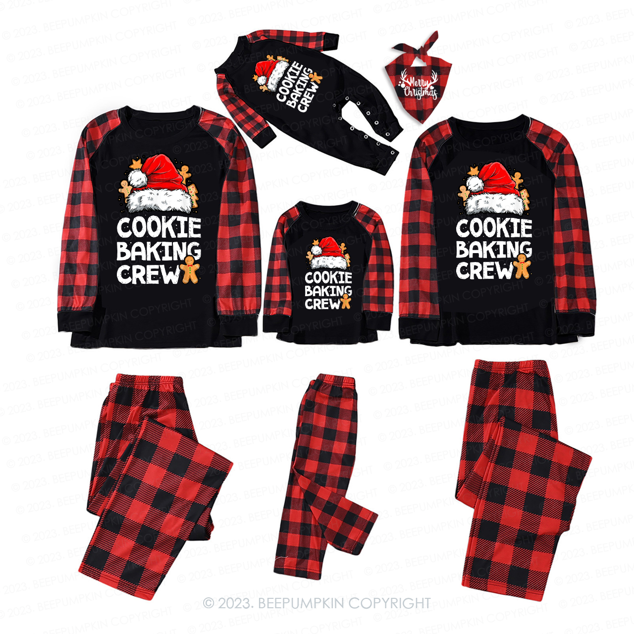 Love Christmas Cookie Baking Crew Pajamas For Family Beepumpkin