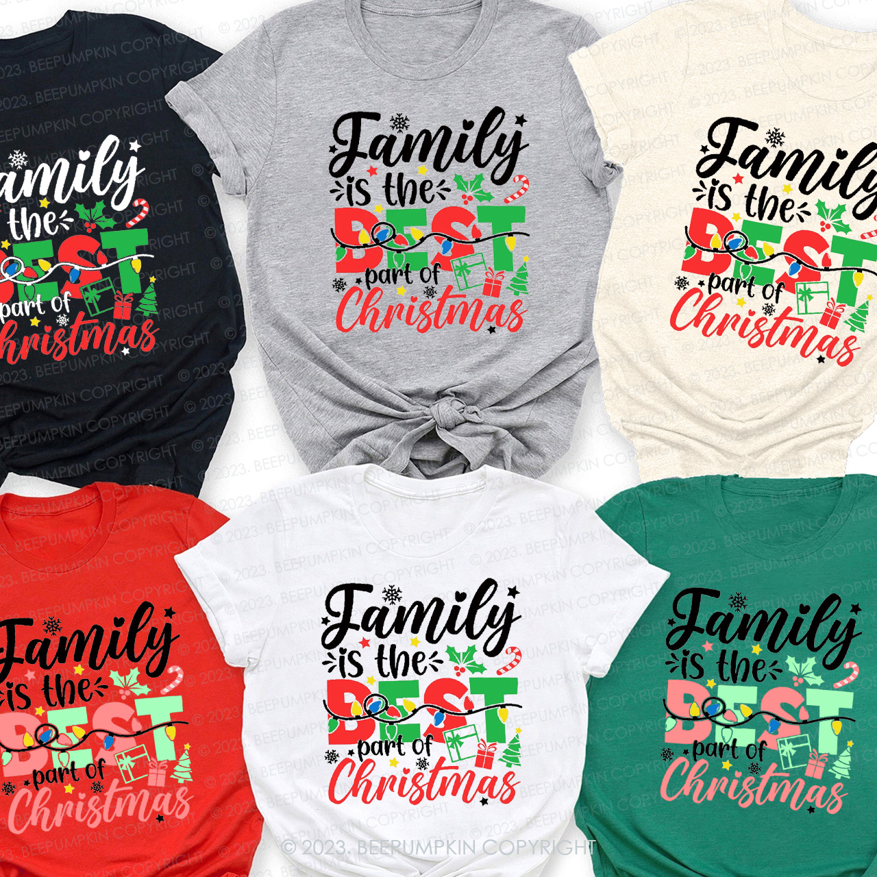 Family Is The Best Part Of Christmas Matching Shirts Beepumpkin