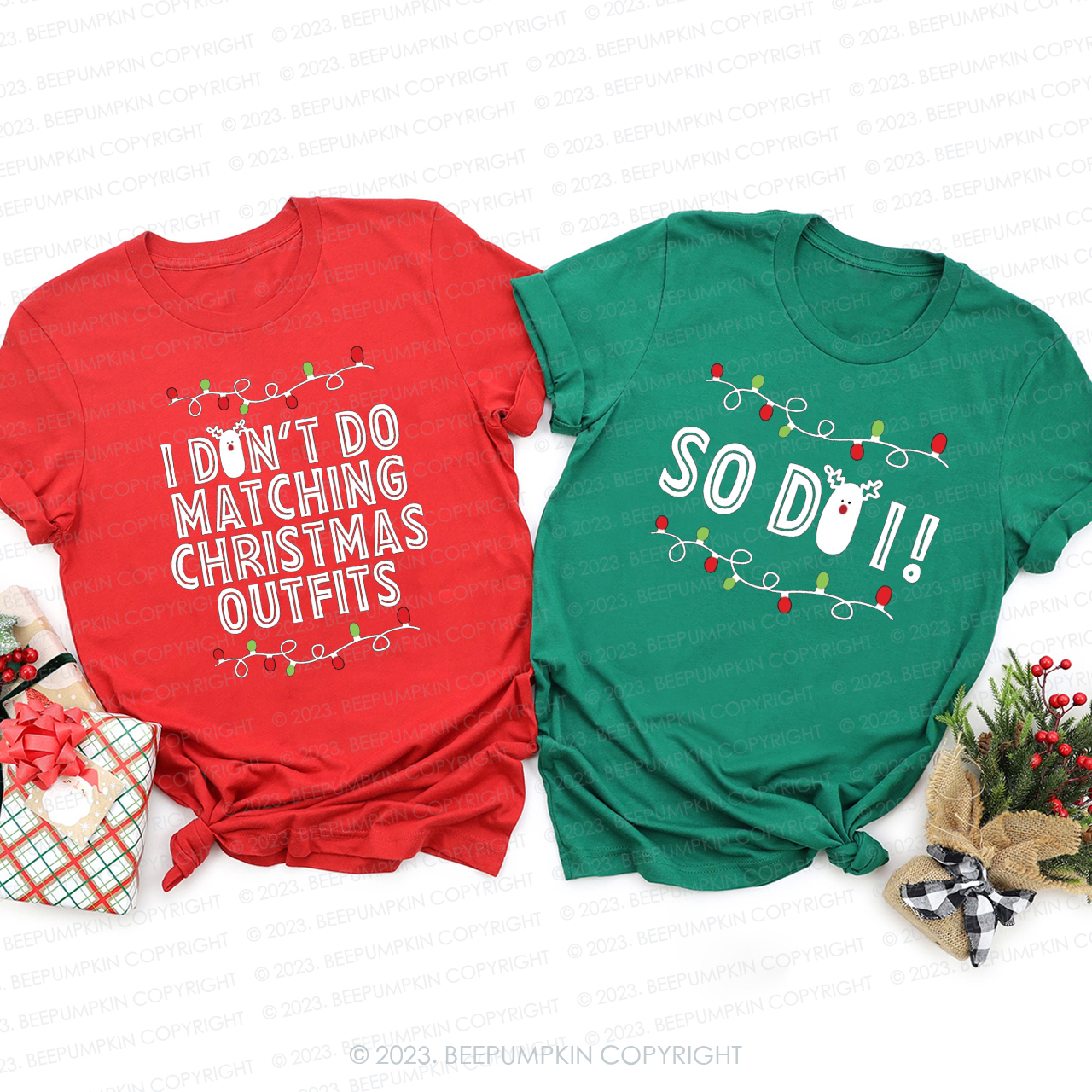 Personalized But I Do Holiday Family Matching Christmas T-Shirts Beepumpkin