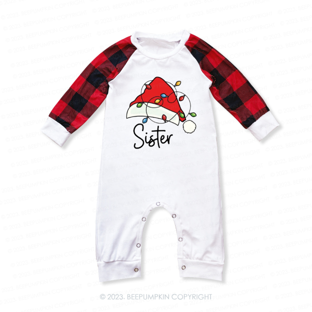 Red Santa Hat Christmas Family Matching Pajamas Beepumpkin