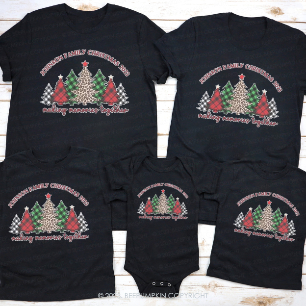 Personalized Family Christmas  Make MemoriesSquad Family Matching Tees Beepumpkin