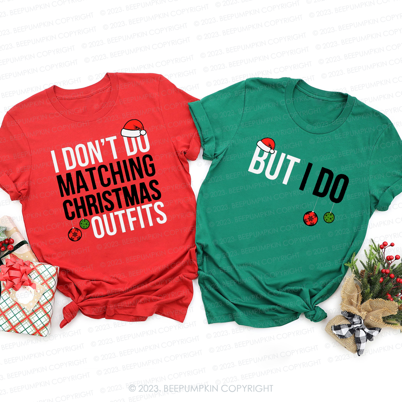 Personalized I Don't Do Funny Family Christmas Matching Tees Beepumpkin
