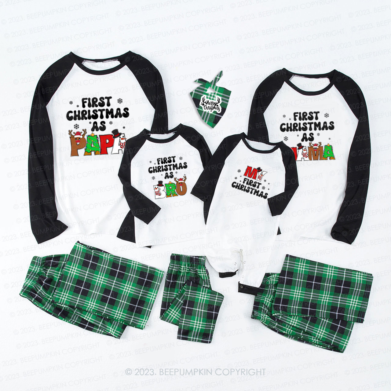 Personalized Bro It's My First Christmas Matching Family Pajamas