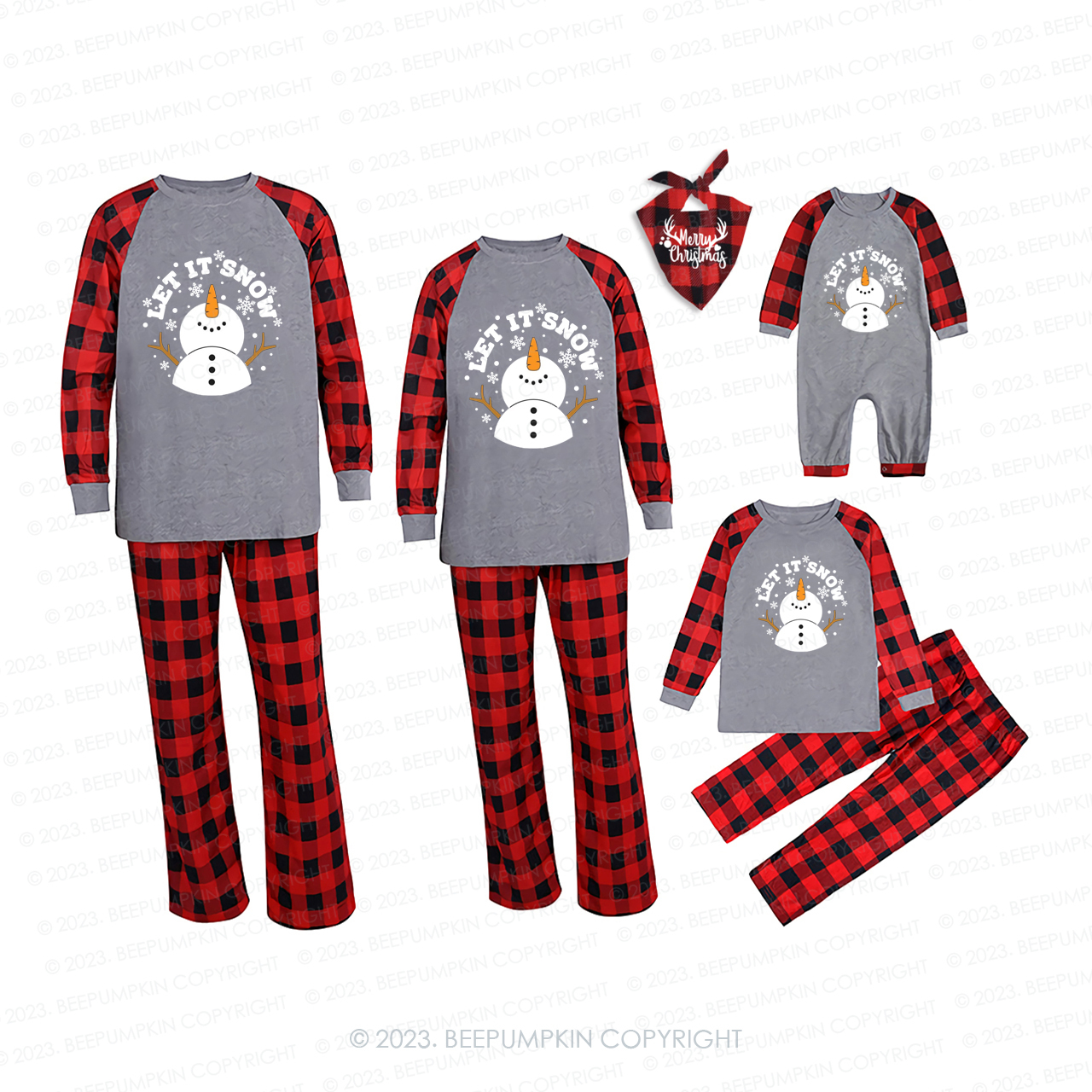 Let It Snow Welcome Christmas With a Cute Snowman Pajamas