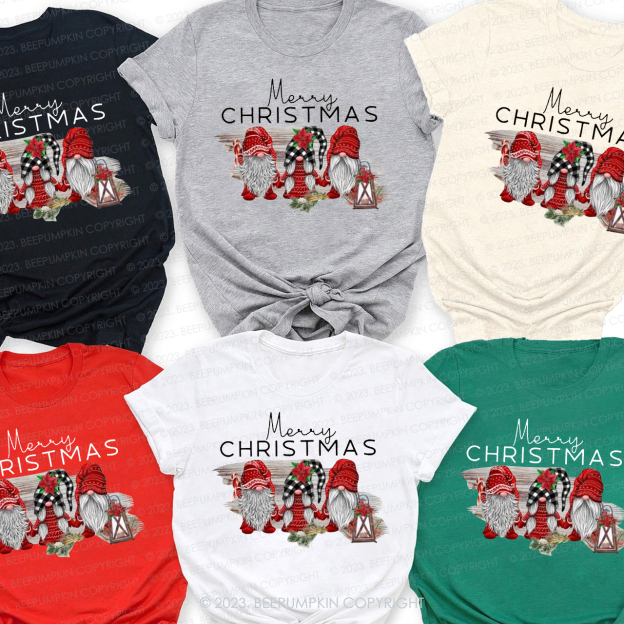 Merry Christmas Gnomes Family Matching Shirt