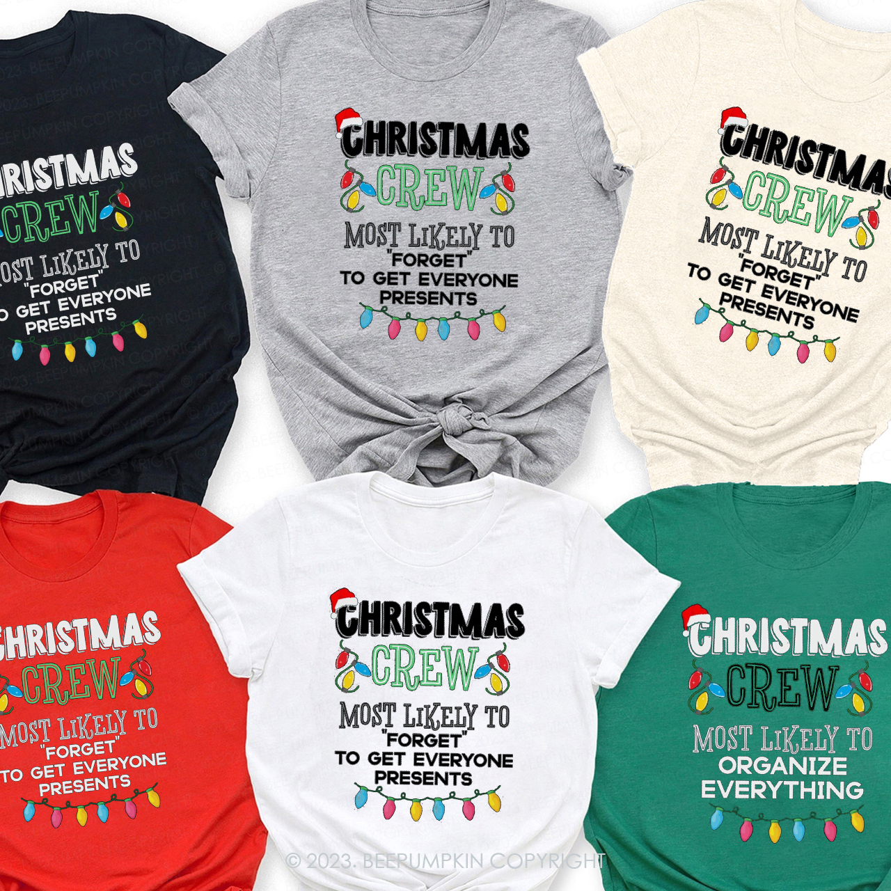 Personalized Christmas Crew Most Likely To Family Gifts Matching Tees