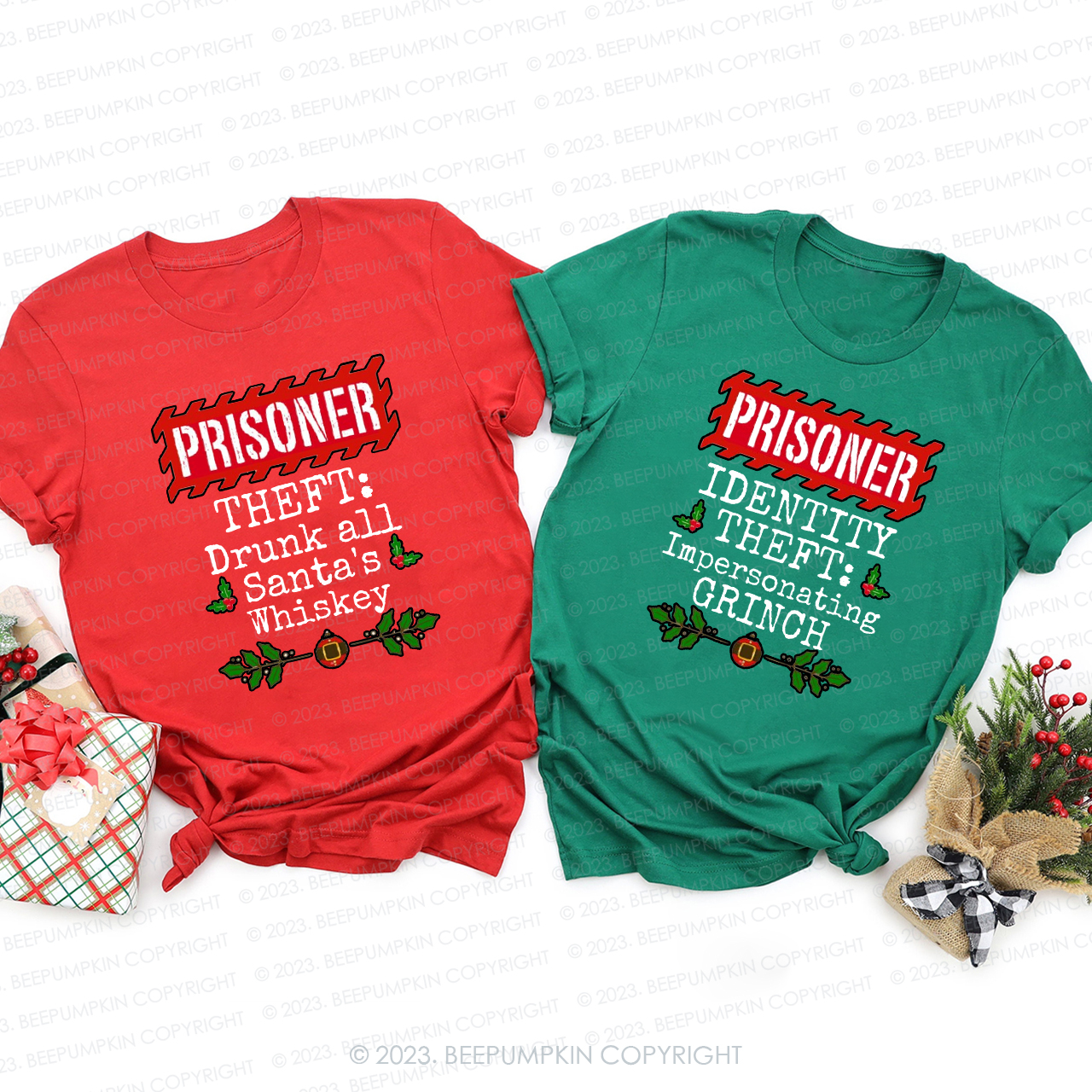 Funny Family Christmas North Pole Correctional Shirts