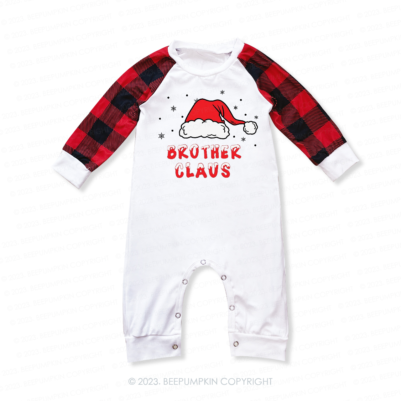 Personalized Claus Christmas Holiday Red Santa Hat Matching Pajamas