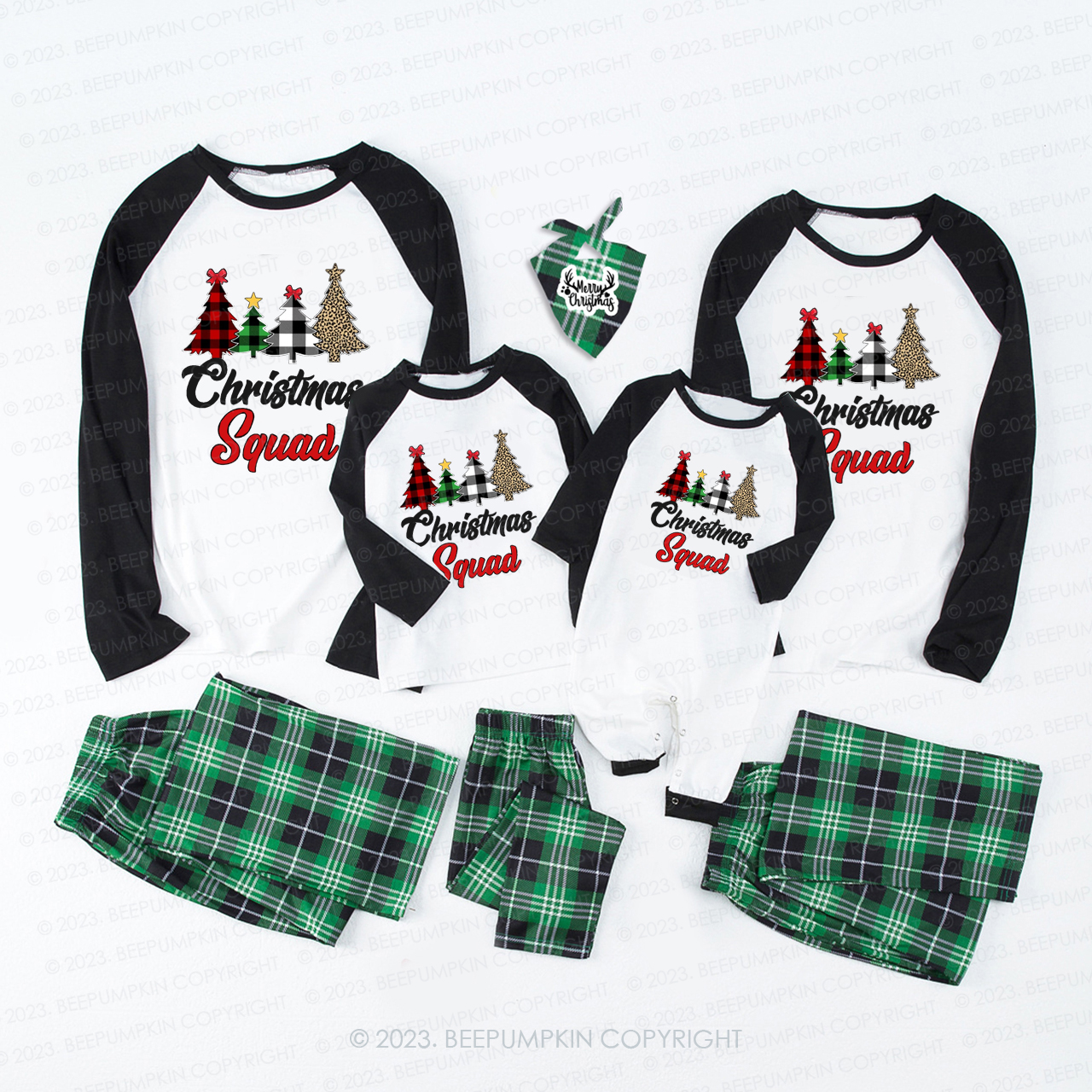 Christmas Squad Party Christmas Tree Matching Pajamas