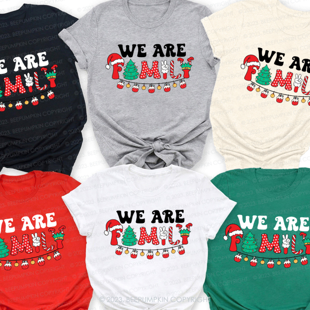 We are Family Christmas 2023 Holiday Matching Shirts