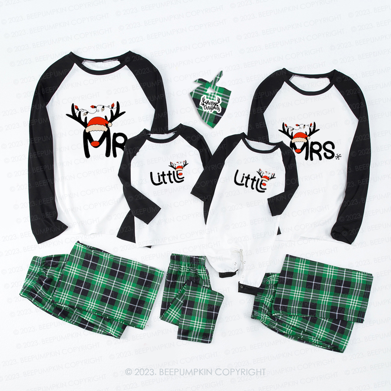 Mr and Mrs Little Christmas Family Matching Pajamas