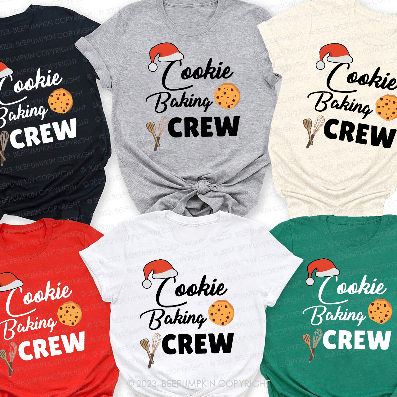 Cookie Baking Crew Christmas Family Matching Shirts