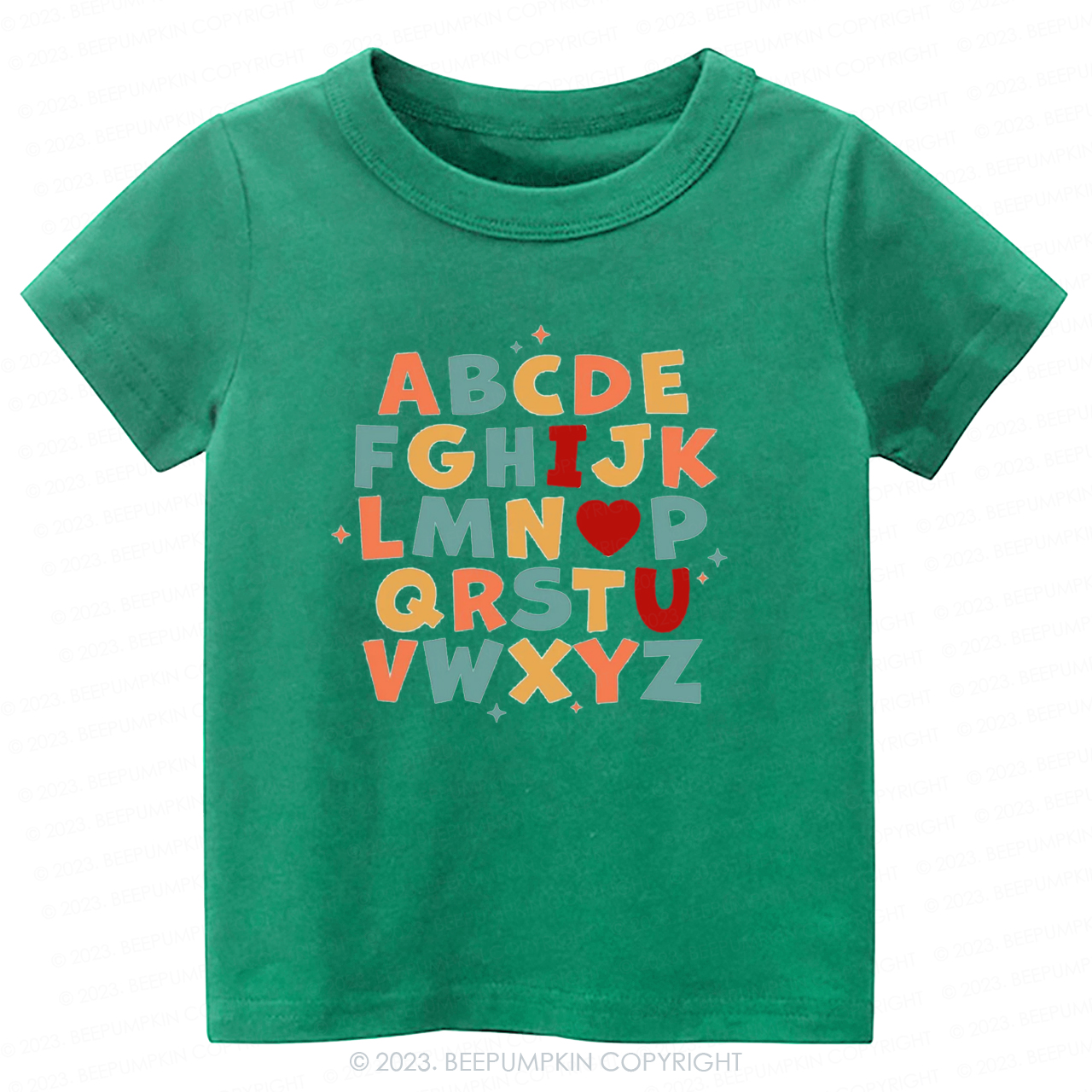 Alphabet I Love You Natural -Toddler Tees