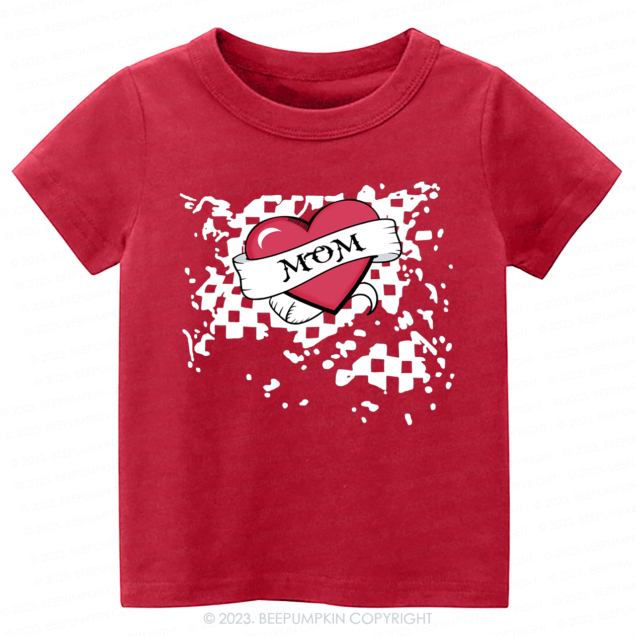 Mom Heart Trucker Tees For Toddler&Kids Valentines Day