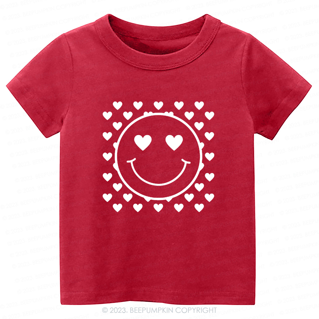 Love Smile Face Valentines Day Kids Tees