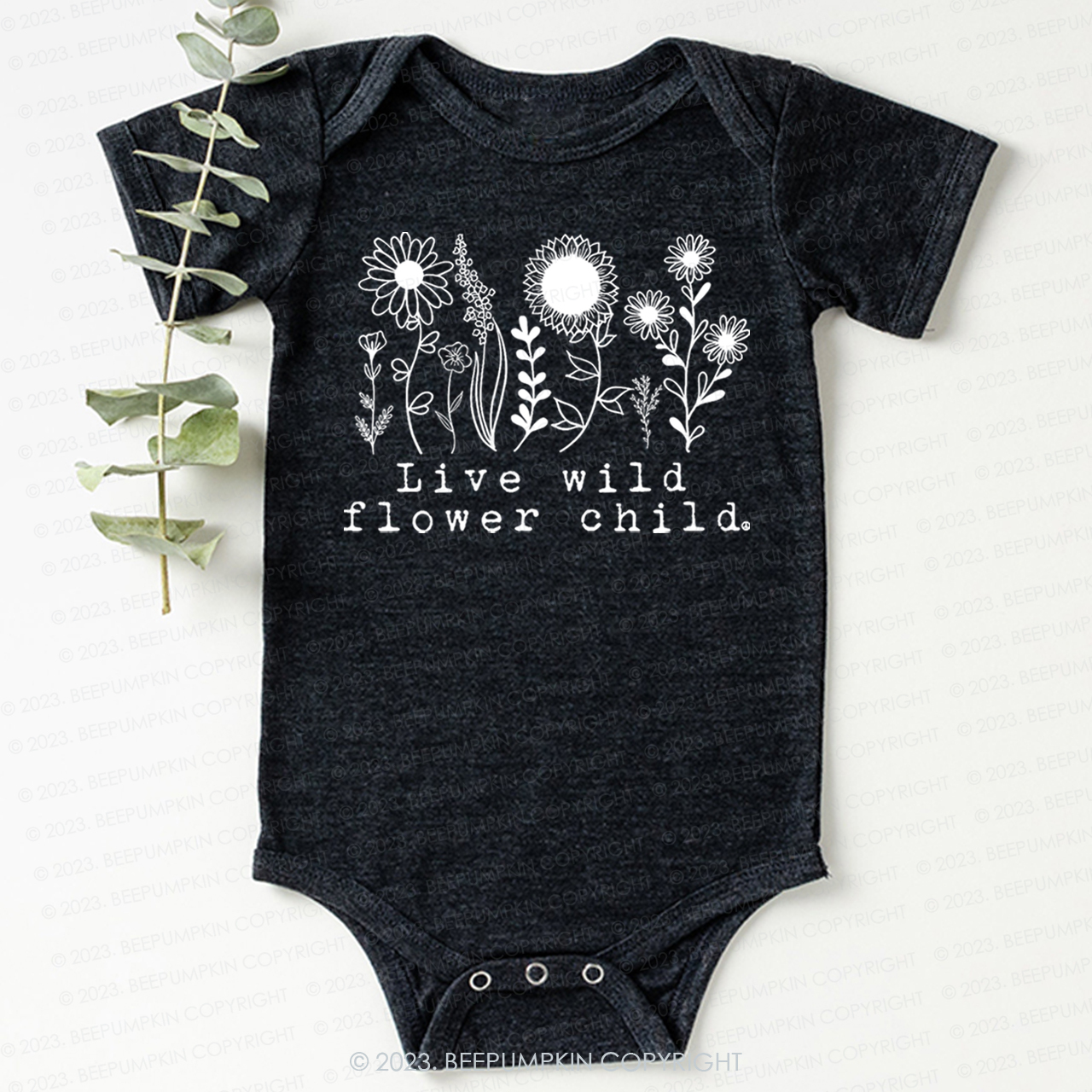 Live Wild Flower Bodysuit For Baby
