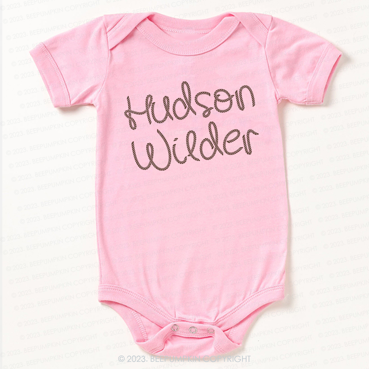 Western Rope With Custom Name Bodysuit For Baby