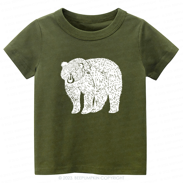 Organic Animal Bear -Toddler Tees