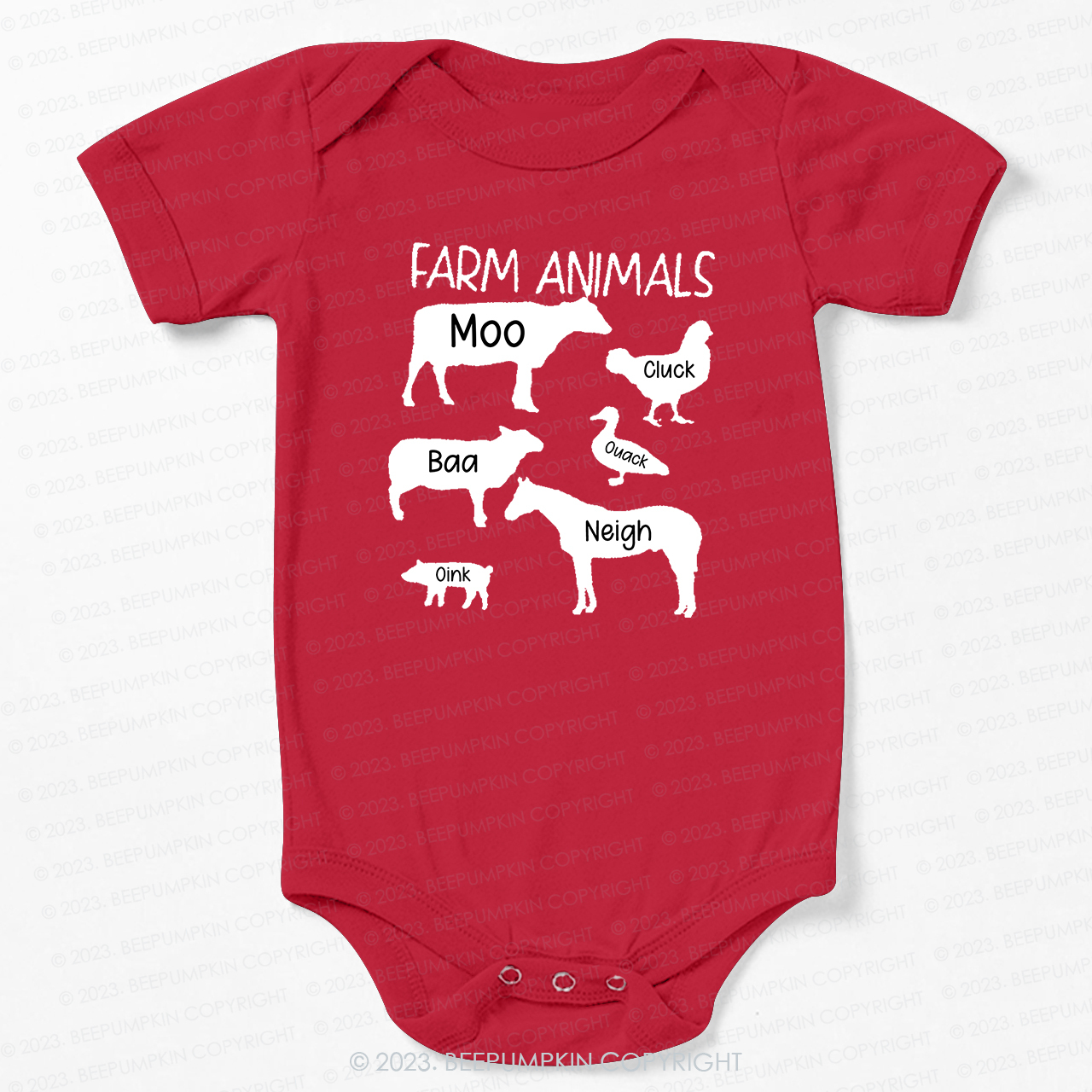 Funny Farm Animal Sounds Bodysuit For Baby