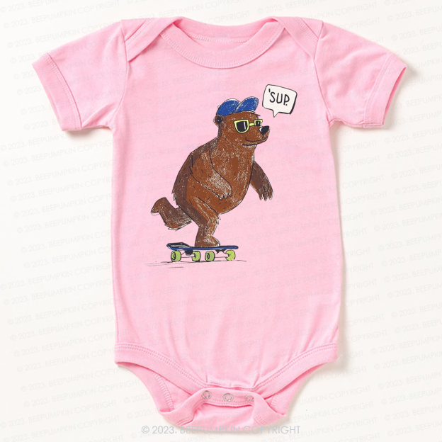 Skateboard Shoe Bear Bodysuit For Baby