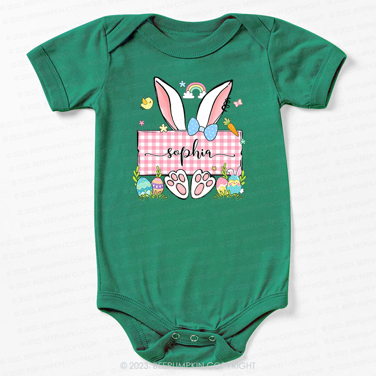 Personalized Name Easter Bunny Bodysuit For Baby