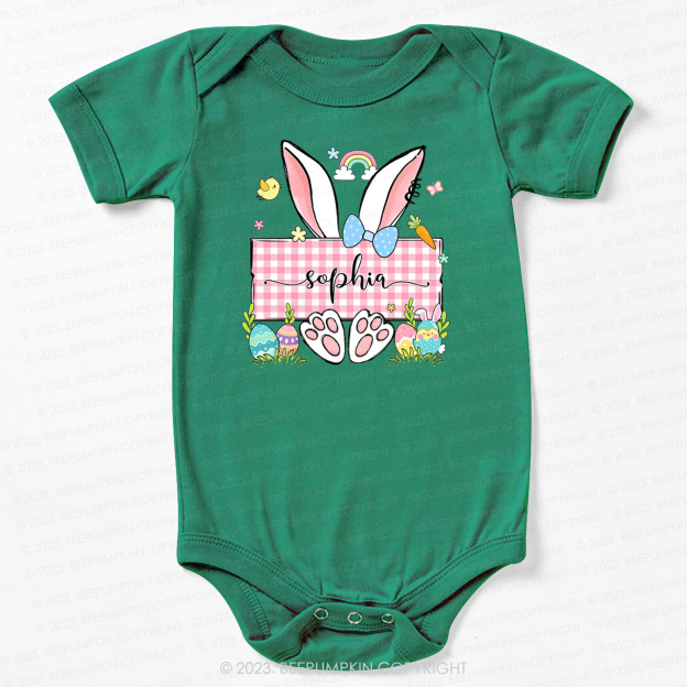Personalized Name Easter Bunny Bodysuit For Baby