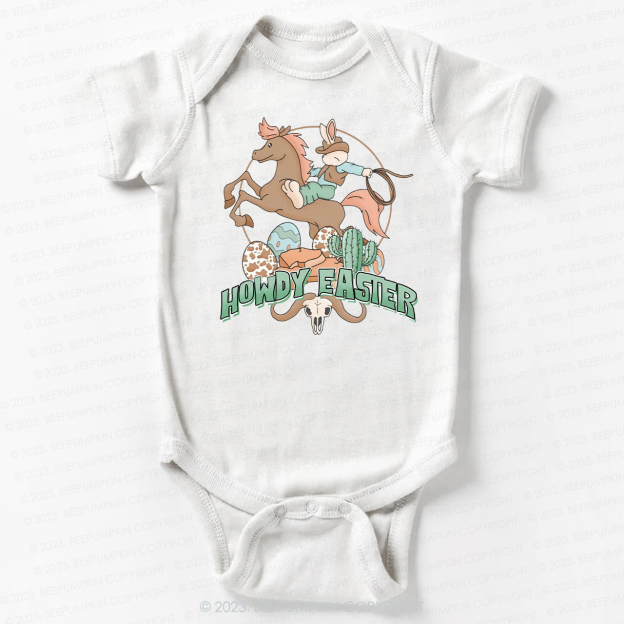 Howdy Easter Natural Bodysuit For Baby