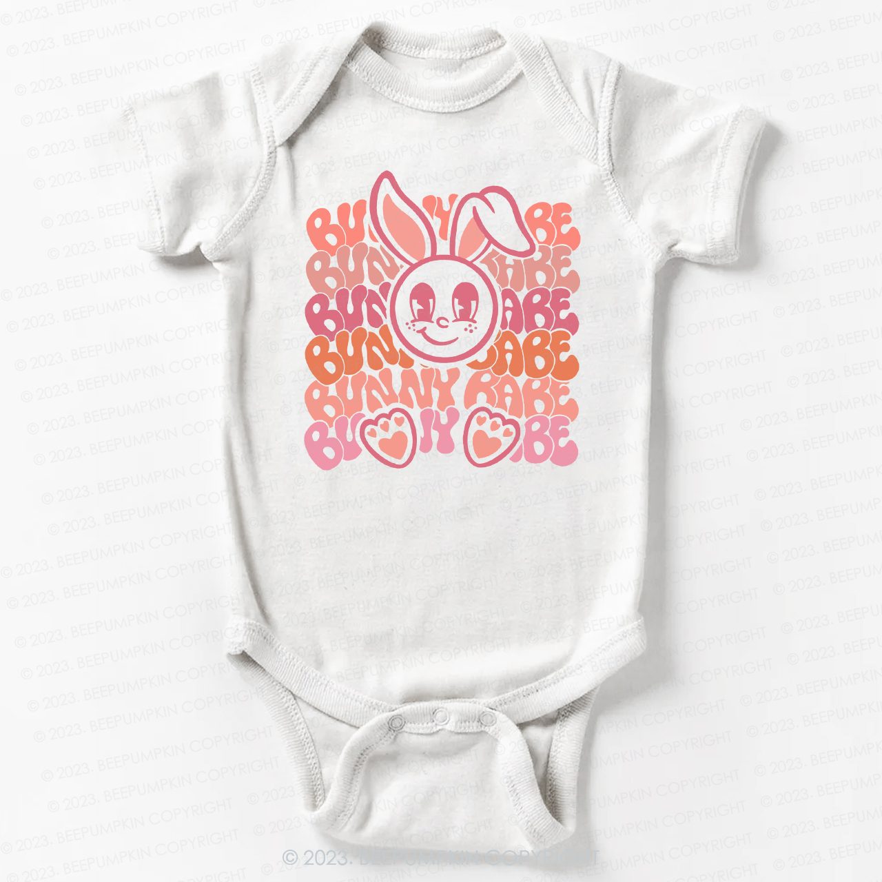 Big Eyes Bunny Babe Easter Bodysuit For Baby