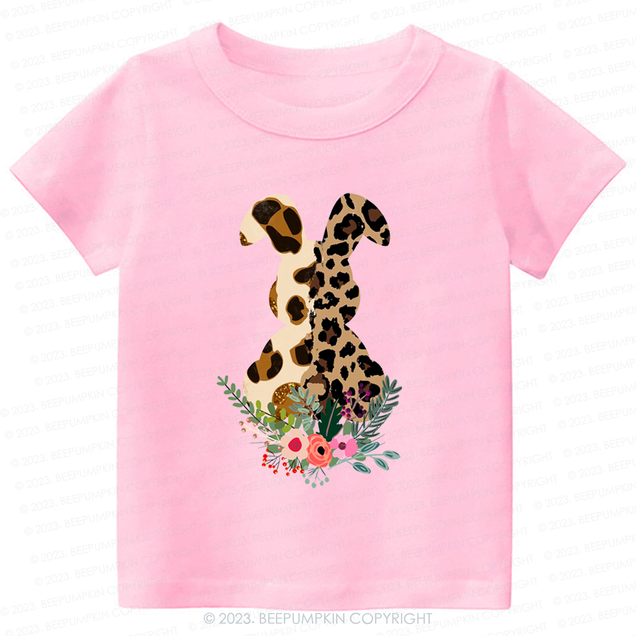 Leopard Bunny Easter-Toddler Tees