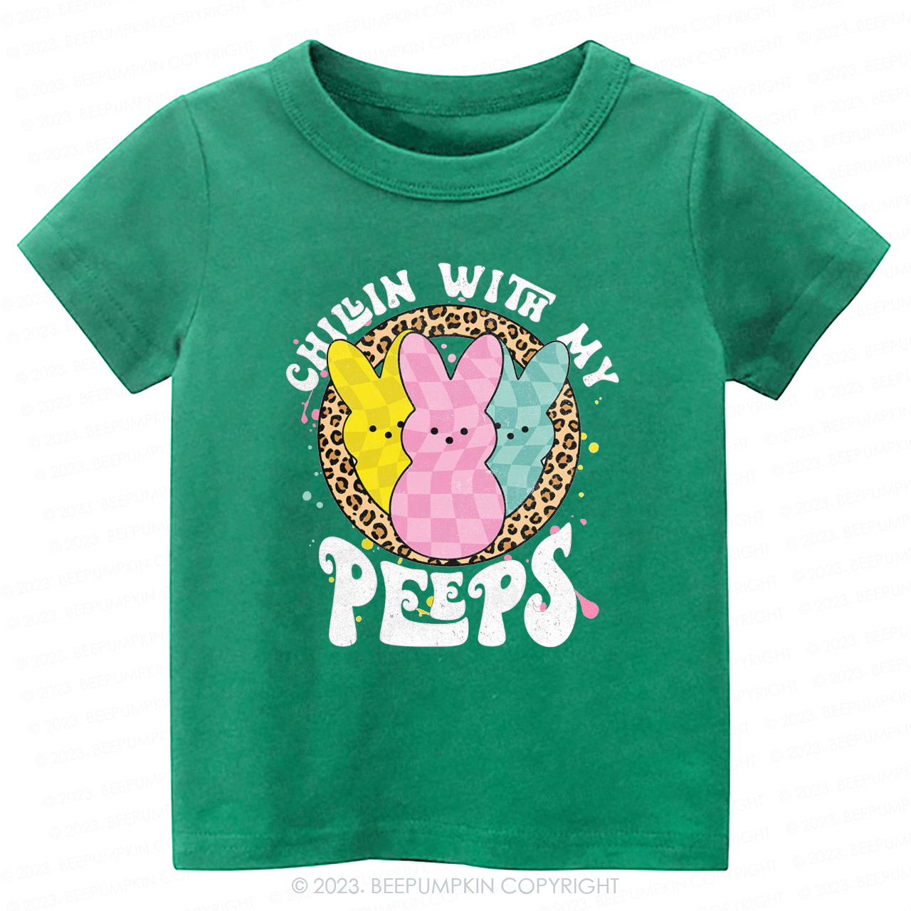 Chillin' with My Peeps Leopard-Toddler Tees